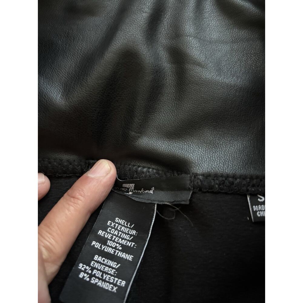 Seven for All Mankind women's sz. S black faux leather pants. Great shape - Picture 5 of 10
